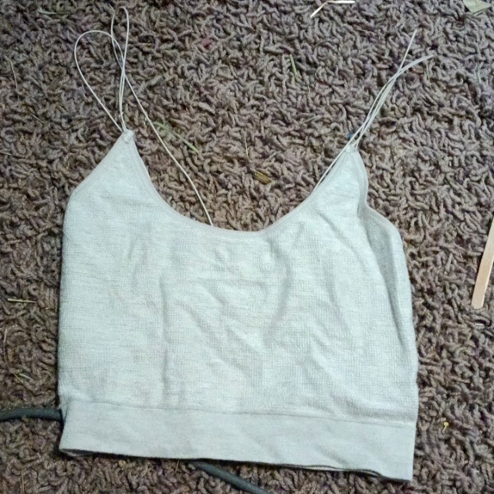 white crop tank top